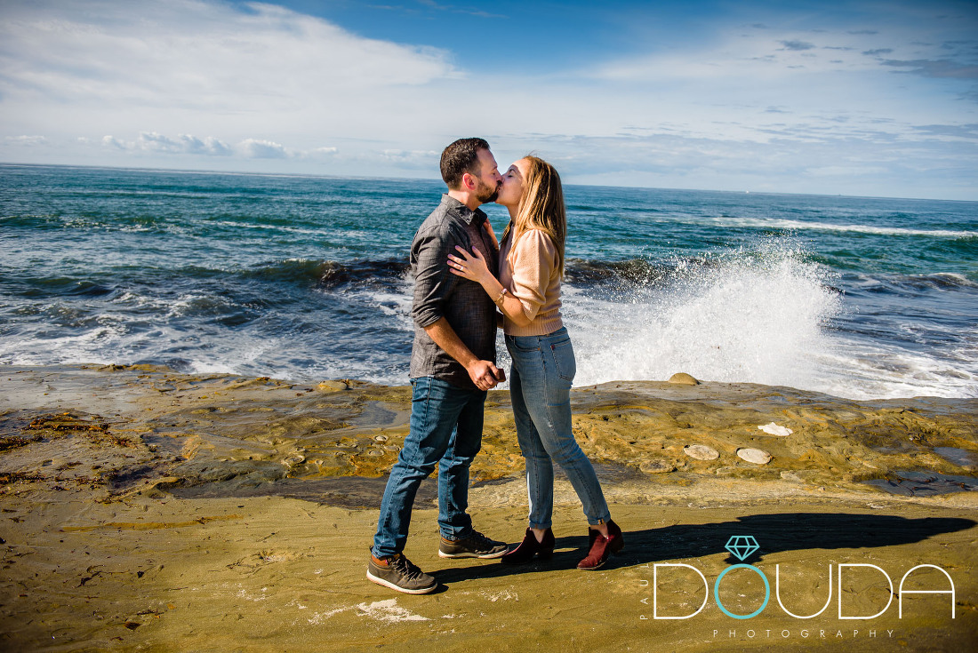 Ali And Brandon Proposal Windansea Beach La Jolla Ca Paul Douda Photography San Diego Wedding Photographer